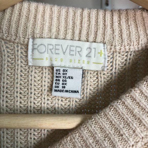 Boho Beige Keyhole Sweater - Picture 3 of 3